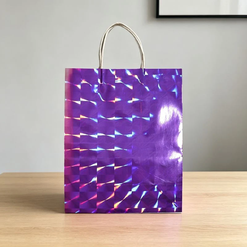 Holographic Iridescent Paper Gift Bags high quality