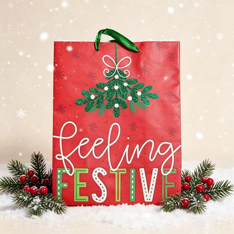 Classic Christmas Greeting Paper Gift Bags best