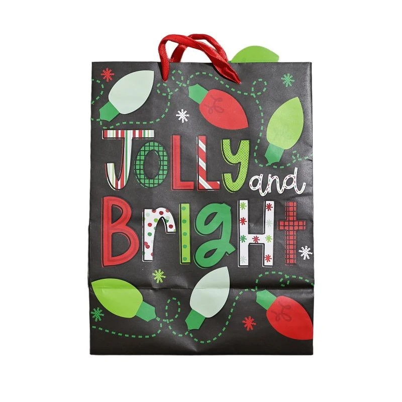 Classic Christmas Greeting Paper Gift Bags high quality
