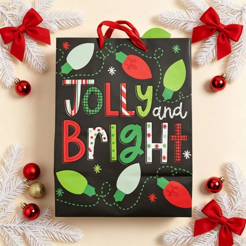 Classic Christmas Greeting Paper Gift Bags price