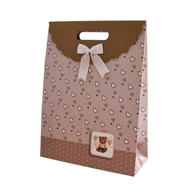 Classic Plaid & Ribbon Decorative Paper Gift Bags suppliers