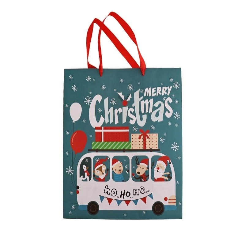 Cute Camper Van Christmas Paper Gift Bag factory
