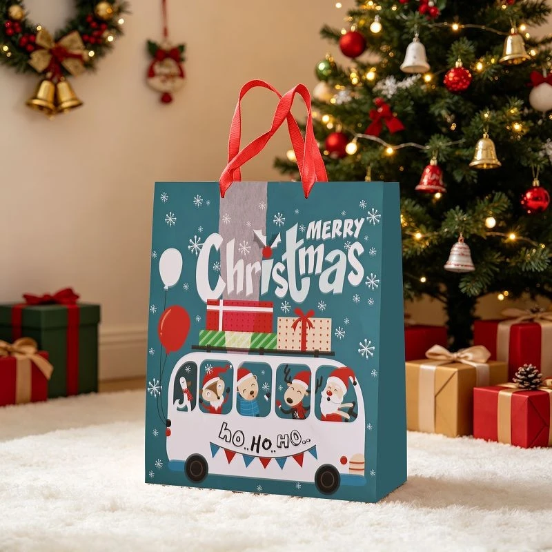 Cute Camper Van Christmas Paper Gift Bag best