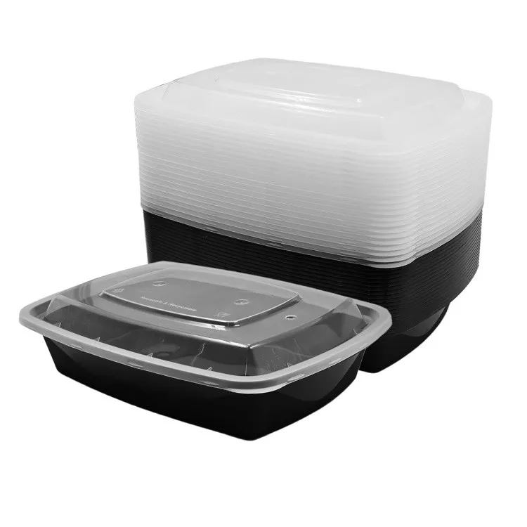 Disposaware Meal Prep Containers – 20 Sets (40 Pieces) + 10 Portion Cups best