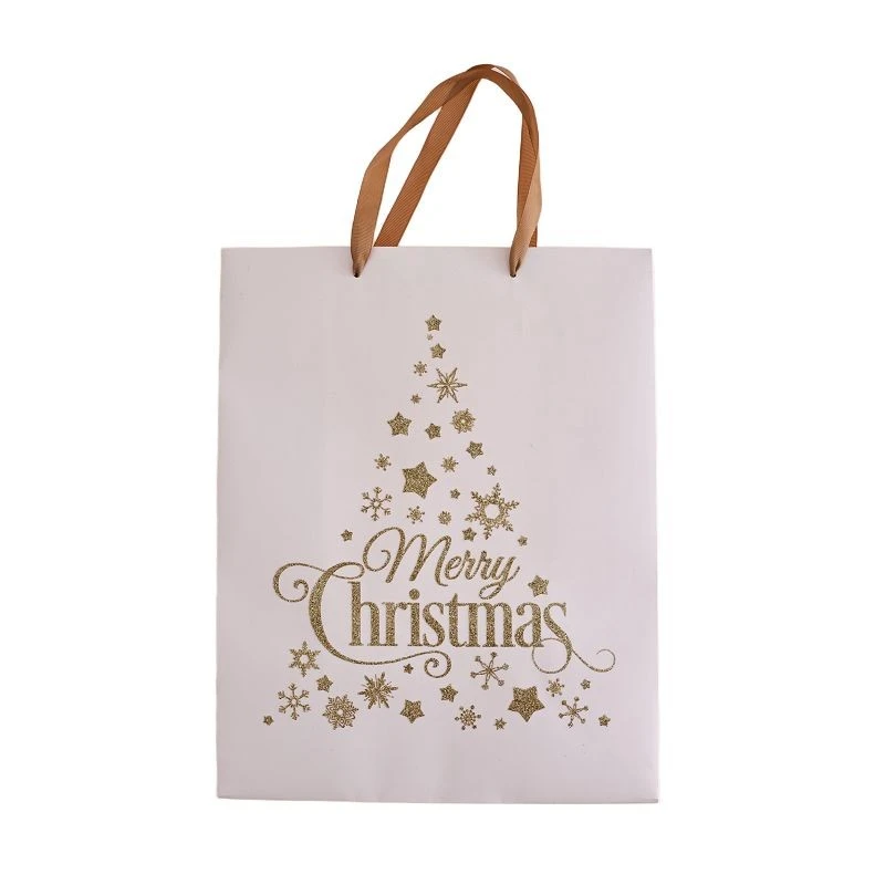 Elegant Gold Foil Christmas Paper Gift Bags price