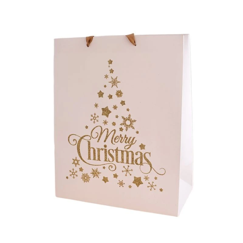Elegant Gold Foil Christmas Paper Gift Bags price