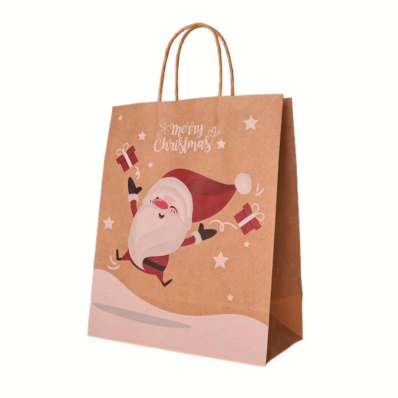 Natural Christmas Character & Party Paper Gift Bags Set high quality