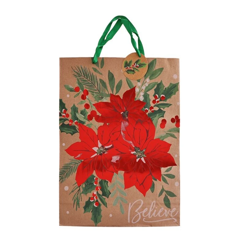 Rustic Christmas Paper Gift Bags high quality