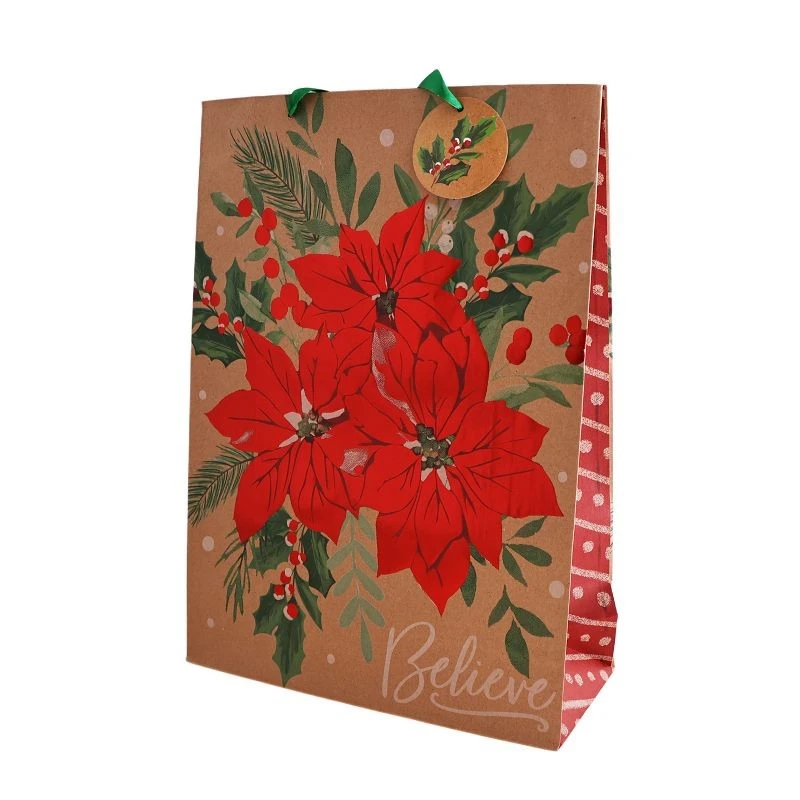 Rustic Christmas Paper Gift Bags price