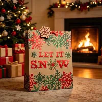 Winter Theme Paper Gift Bags factory